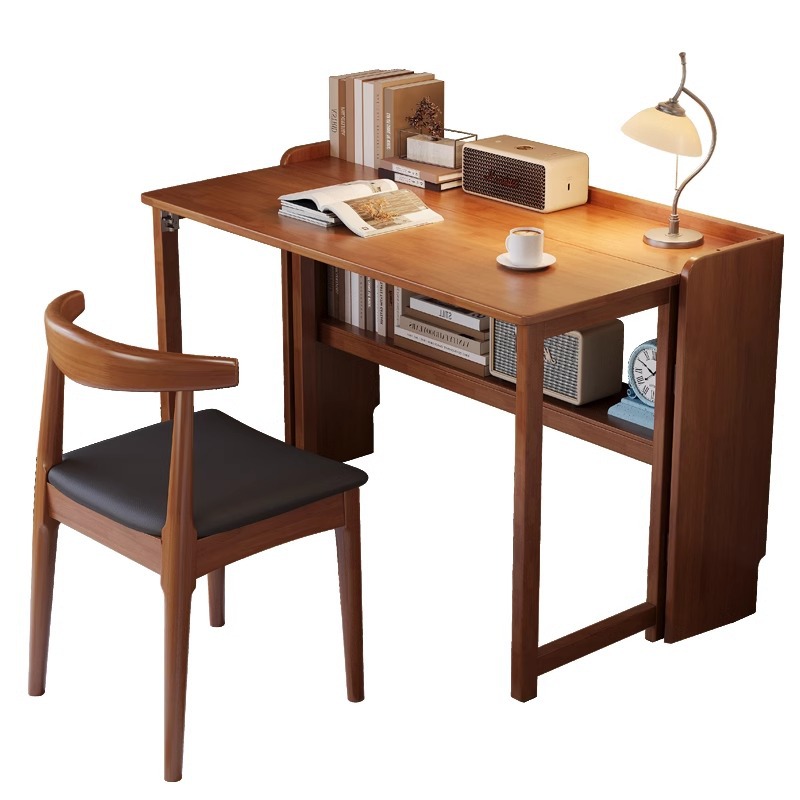 Office Furniture Now - Volledig massief houten opklapbaar bureau klein