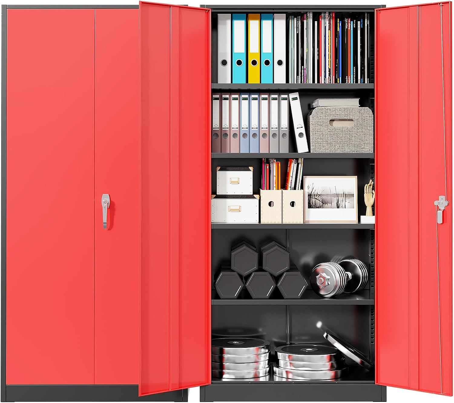 Office Storage Cabinet - Zware metalen garage-opbergkast, stalen opbergkast met