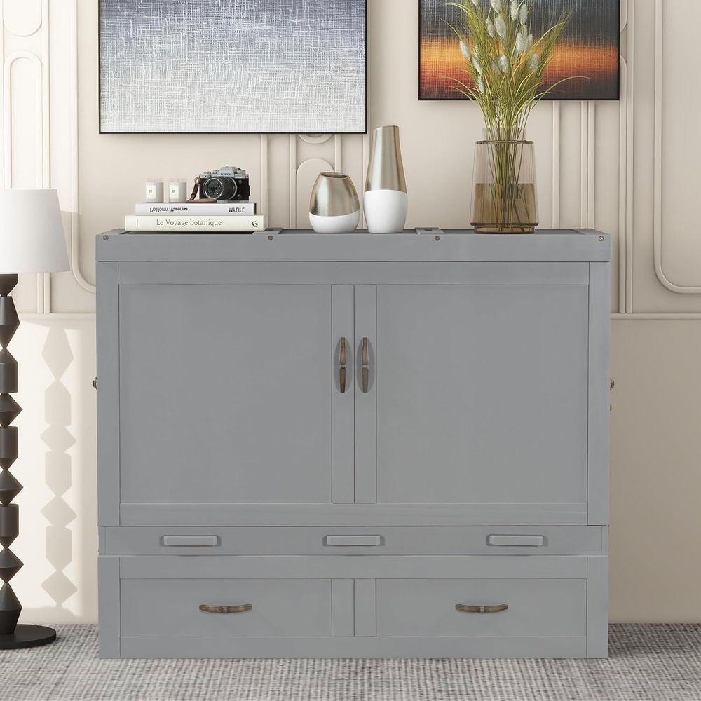 Office Storage Cabinet - Volledig formaat Murphy bed wandbed, kastbed