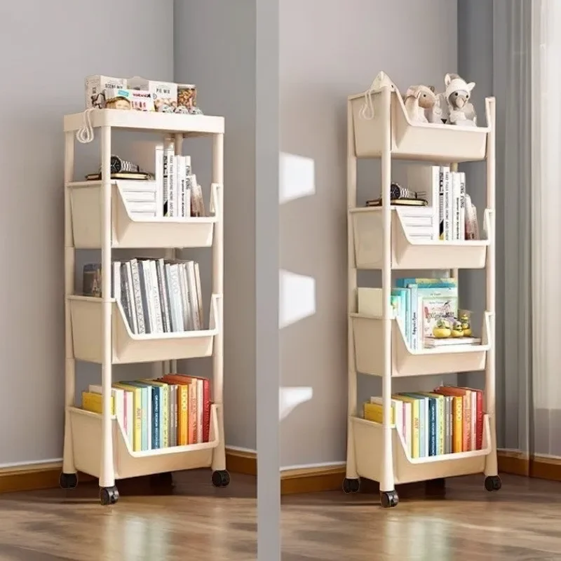 Office Supply Cart - Veelzijdige 2-5-laags rollende opbergwagen met wielen,