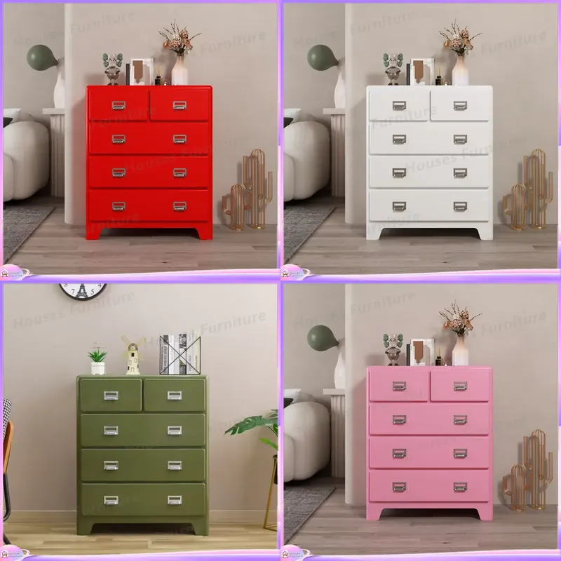 Office Storage Cabinet - Vintage 5-laden metalen schoenenkast opbergorganizer entree