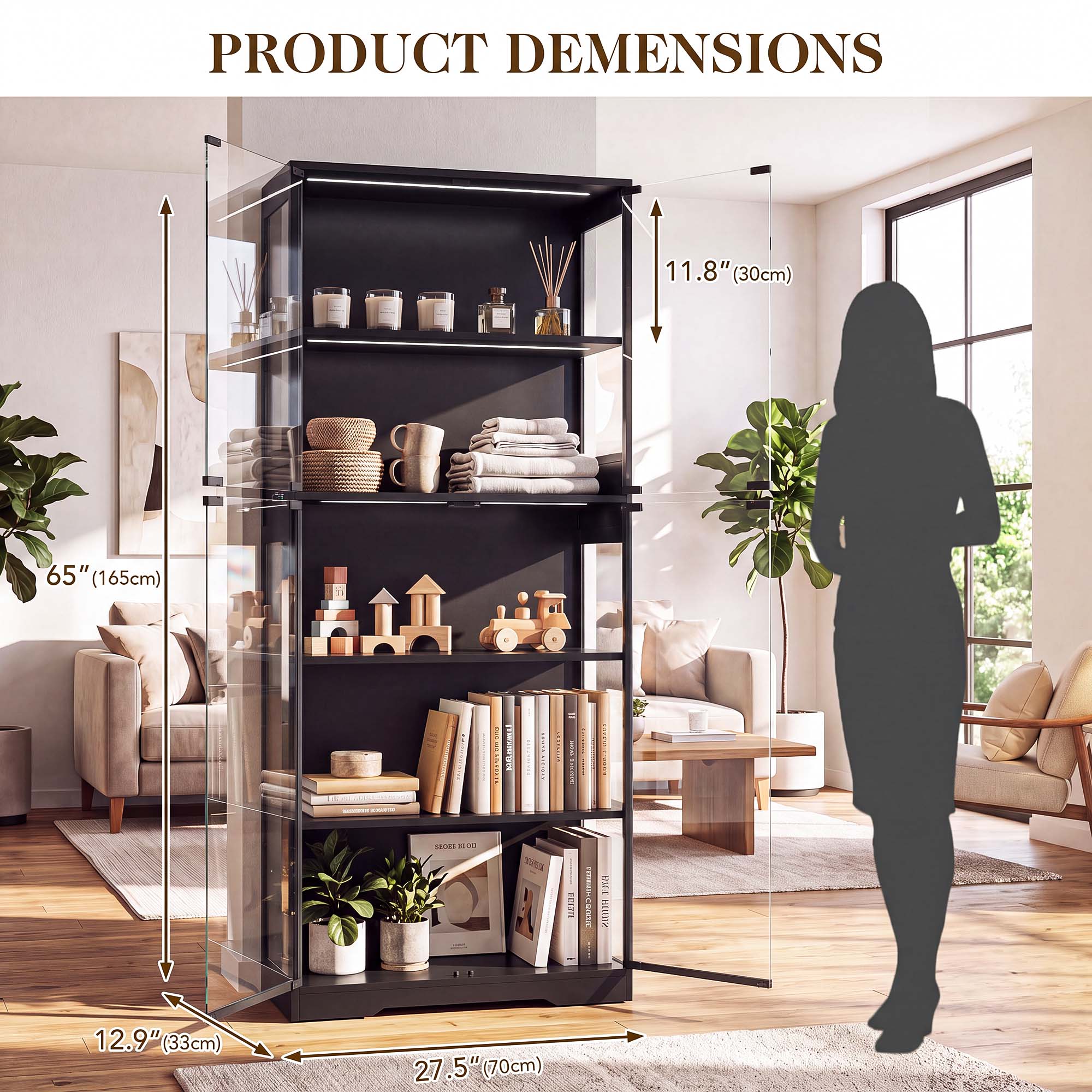 TCGBKAF 5-laags vitrinekast me - Office Storage Cabinet recensie en prijs