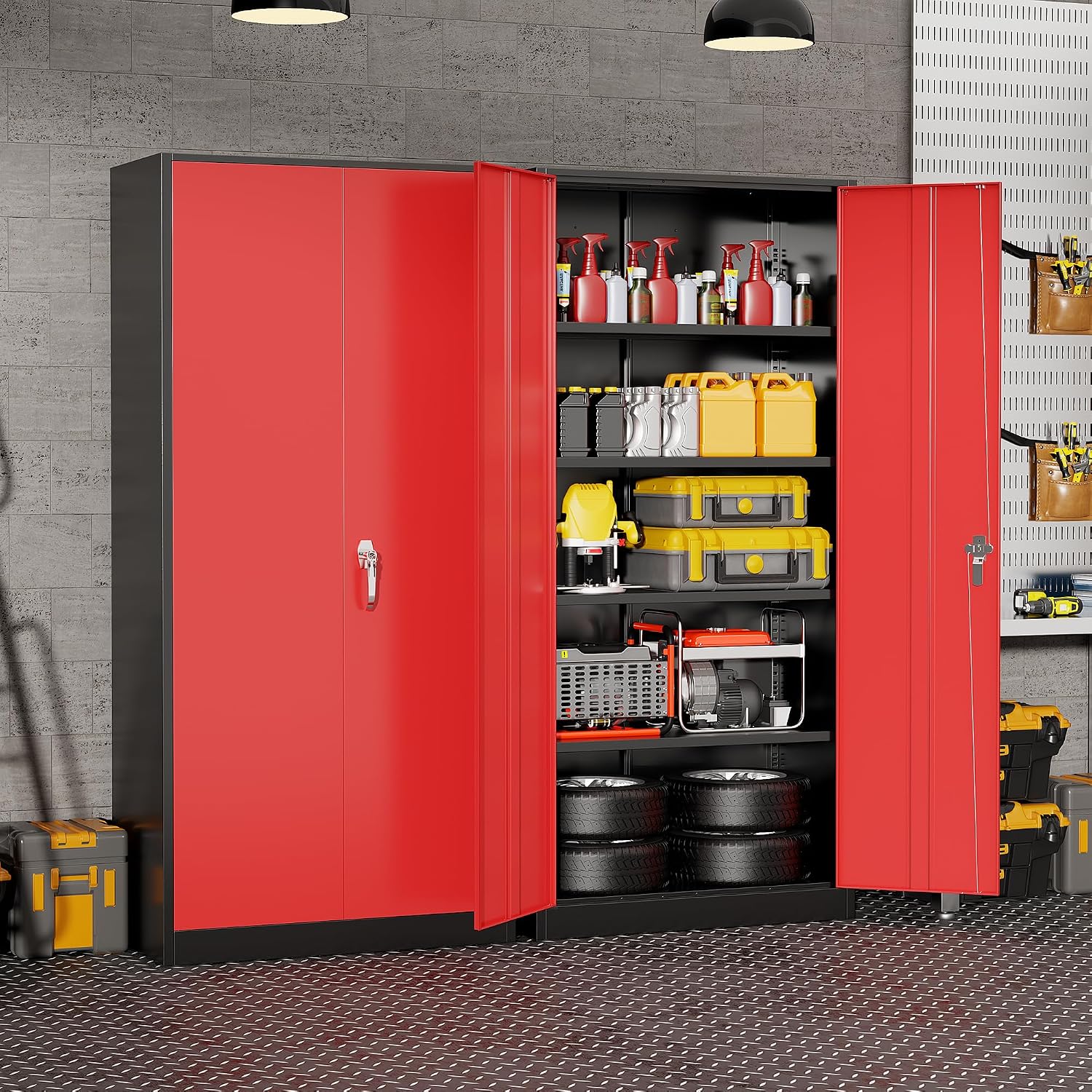 Zware metalen garage-opbergkas - Office Storage Cabinet recensie en prijs