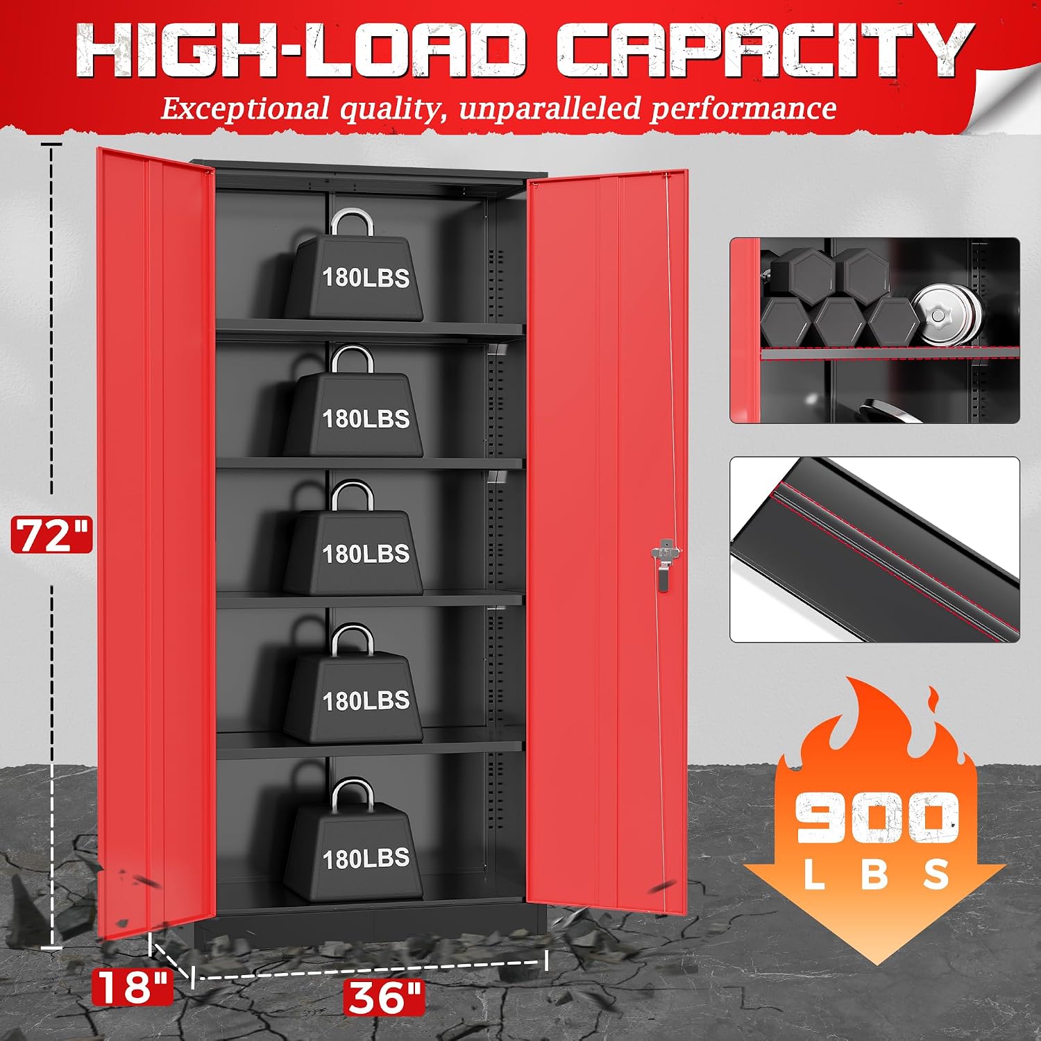 Zware metalen garage-opbergkas - Office Storage Cabinet recensie en prijs