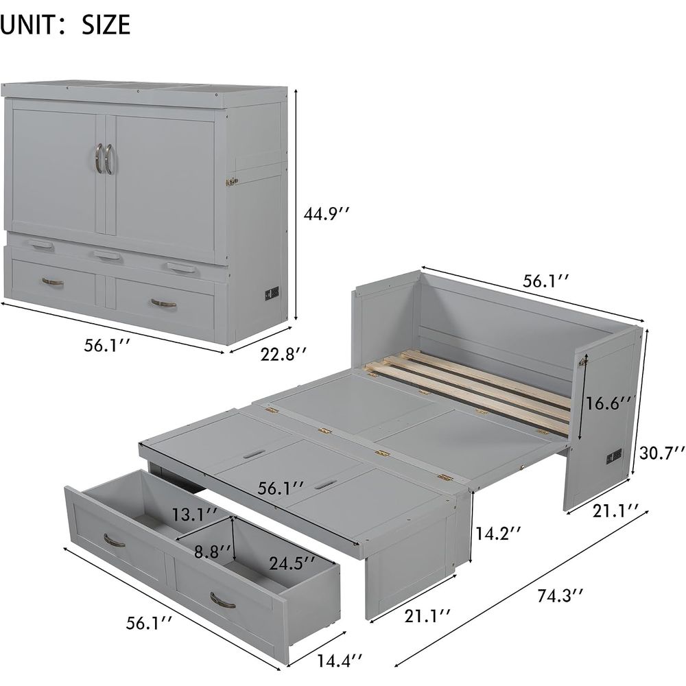 Volledig formaat Murphy bed wa - Office Storage Cabinet recensie en prijs