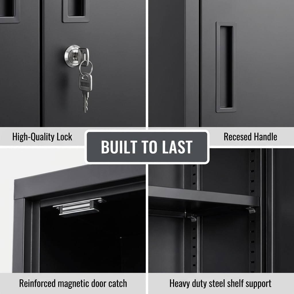 Hoge metalen opbergkast met la - Office Storage Cabinet recensie en prijs