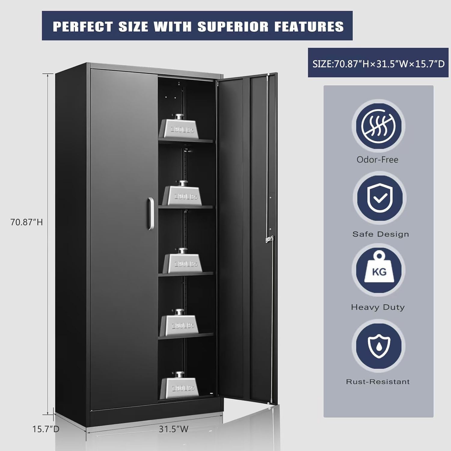 Metalen opbergkast met verstel - Office Storage Cabinet recensie en prijs