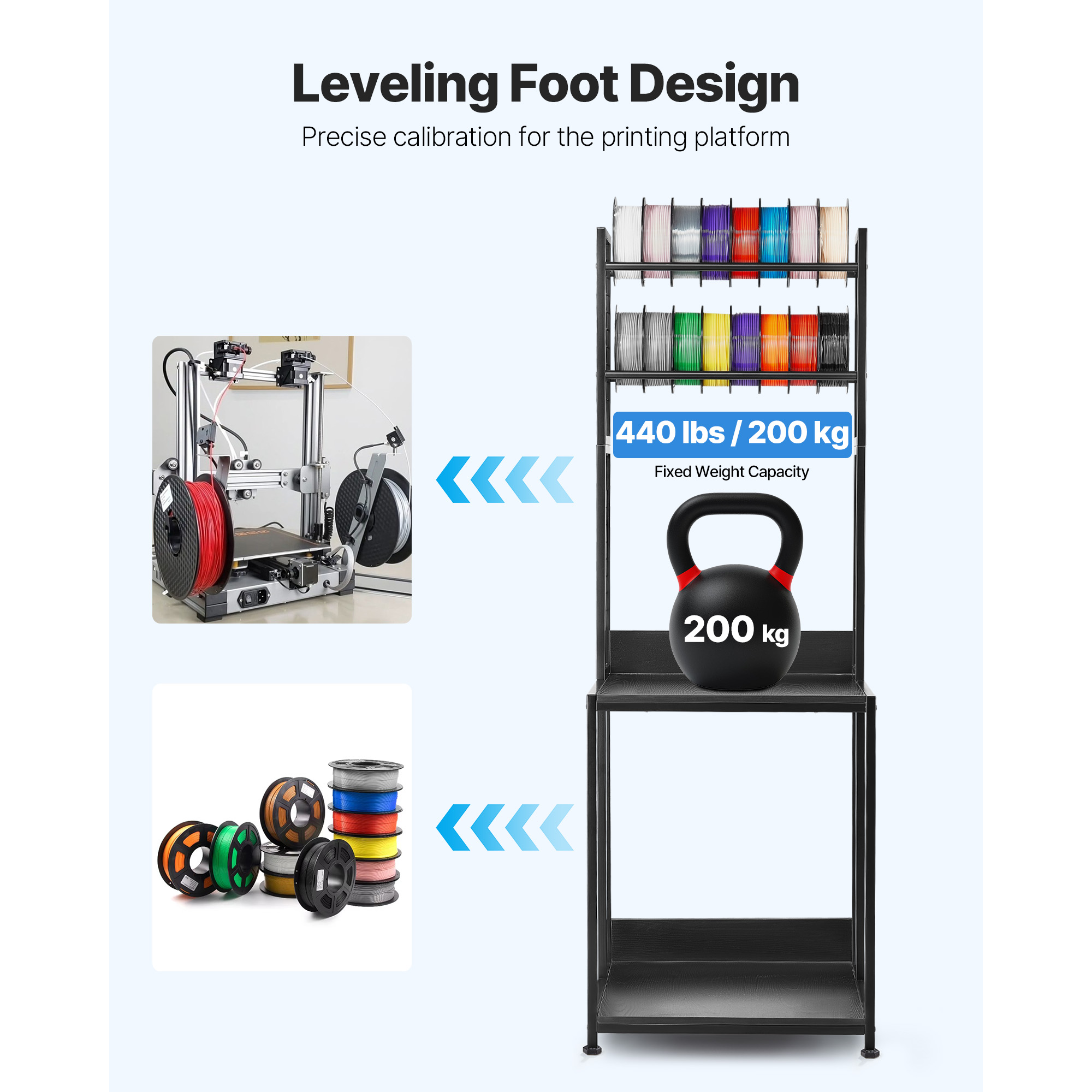 SucceBuy 4-Tier 3D Printer Fil - Office Supply Cart recensie en prijs